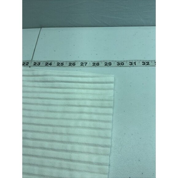 Eileen Fisher size LG Ivory Ribbed Tencel Pull On midi skirt career capsule - Picture 6 of 8